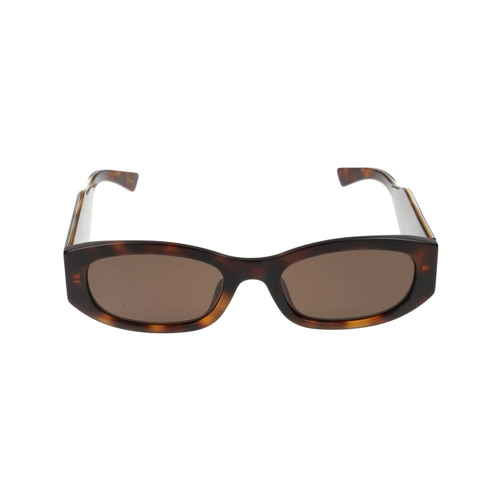 Gucci Women's Brown Rectangular Sunglasses - Sunglasses - 55 Mm - Accessories