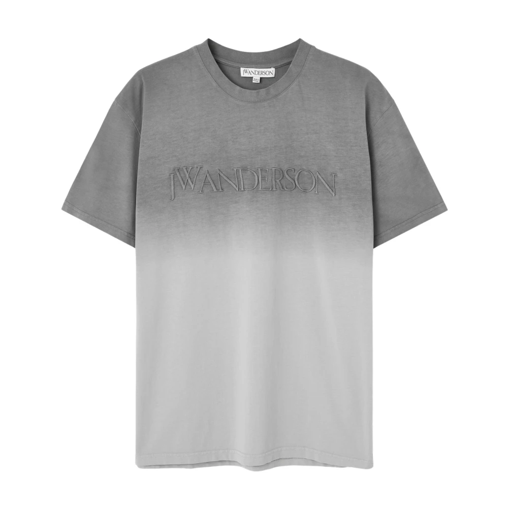 JW Anderson T-shirt met gradiënt effect en ronde hals Gray Heren