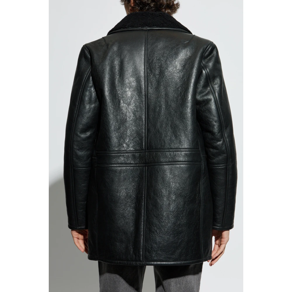 AllSaints Selkirk Shearling Jas Black Heren