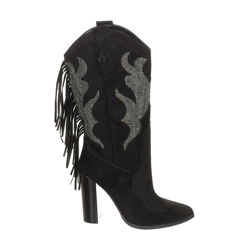 Guess Pointed Toe Heeled Boots - Female - Heeled Boots - Black - 2 Uk - Shoes
