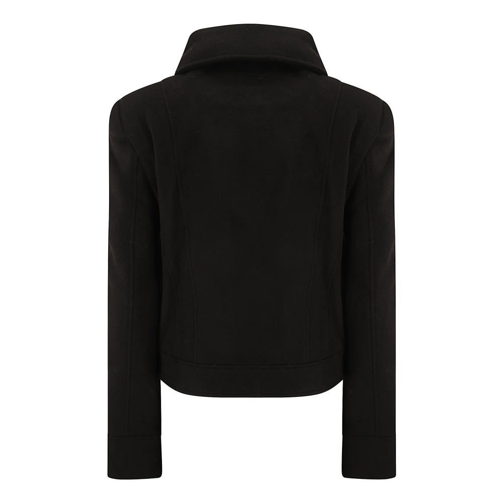 Ottolinger Stijlvolle hoge kraag jas Black Dames