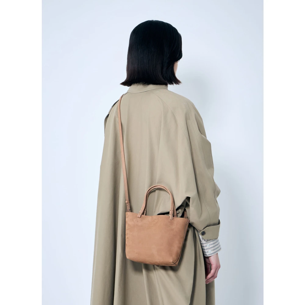 The Row Suede Park Tote Bag Brown Dames