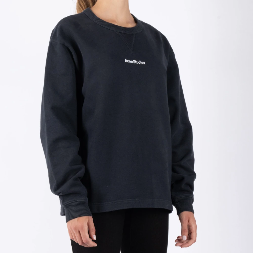 Acne Studios Zwarte katoenen sweatshirt Black Dames