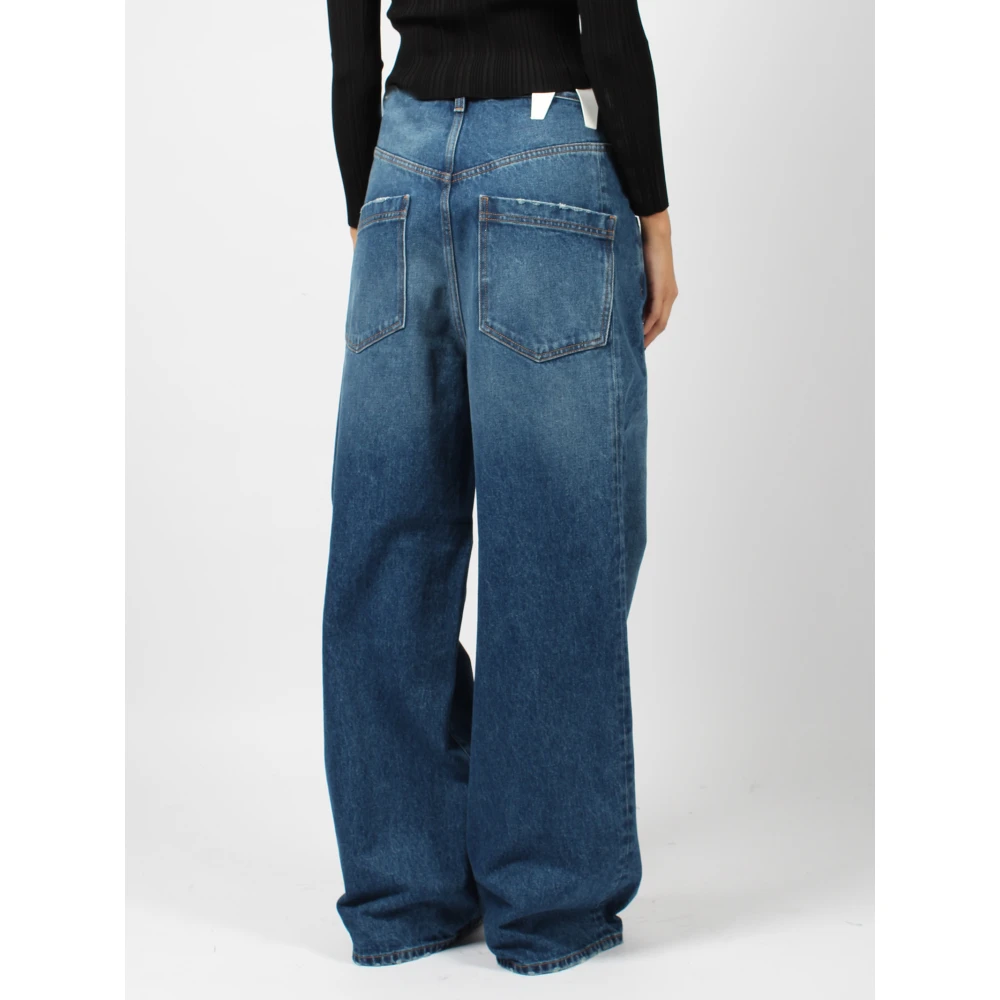 Darkpark Medium Wash Ines Denim Fold Over Blue Dames