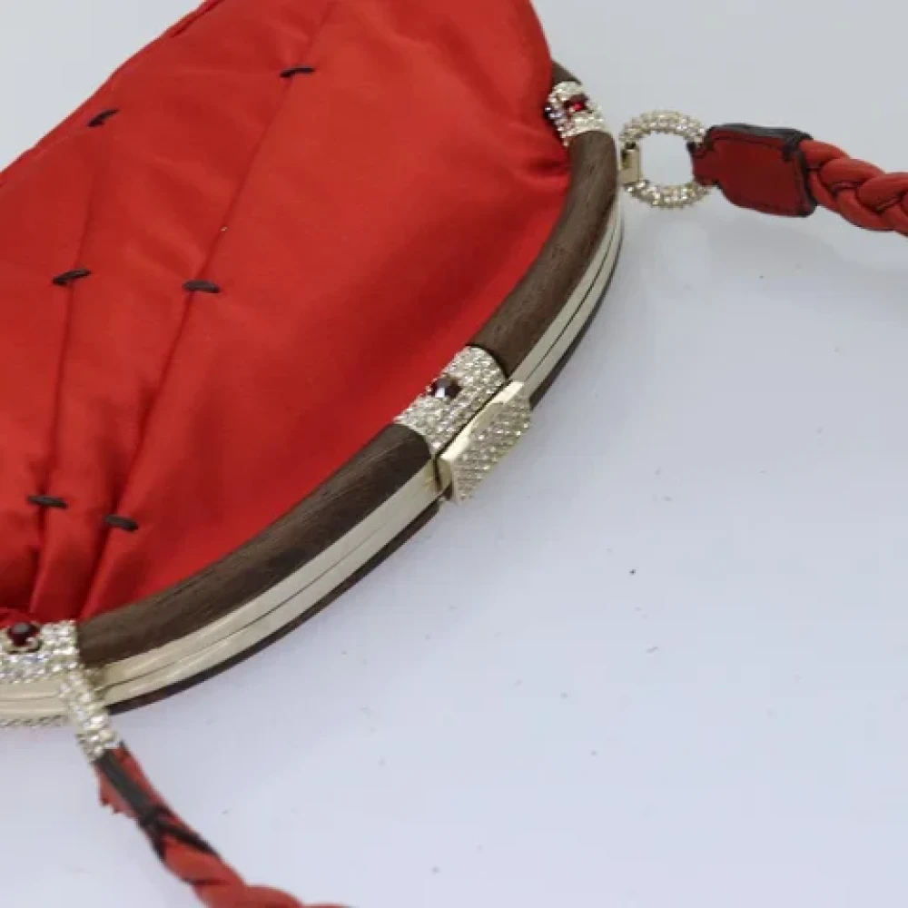 Valentino Vintage Pre-owned Canvas shoulder-bags Red Dames
