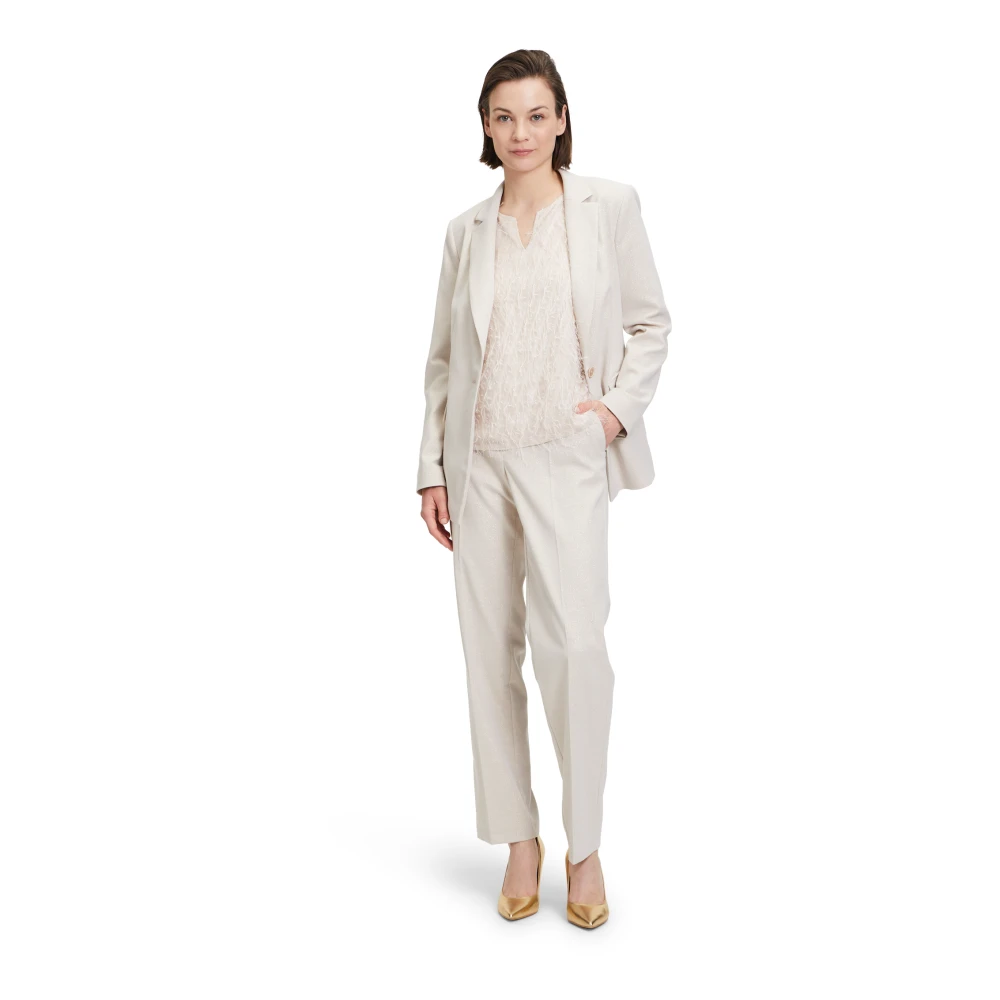 Betty & Co Korte mouw slip-on blouse Beige Dames