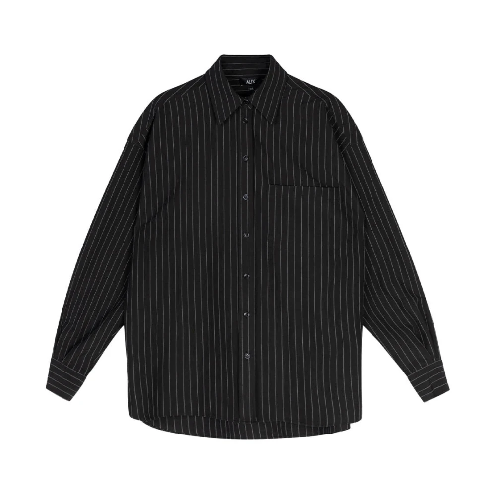 Alix The Label Gestreepte lange mouw blouse Black Dames