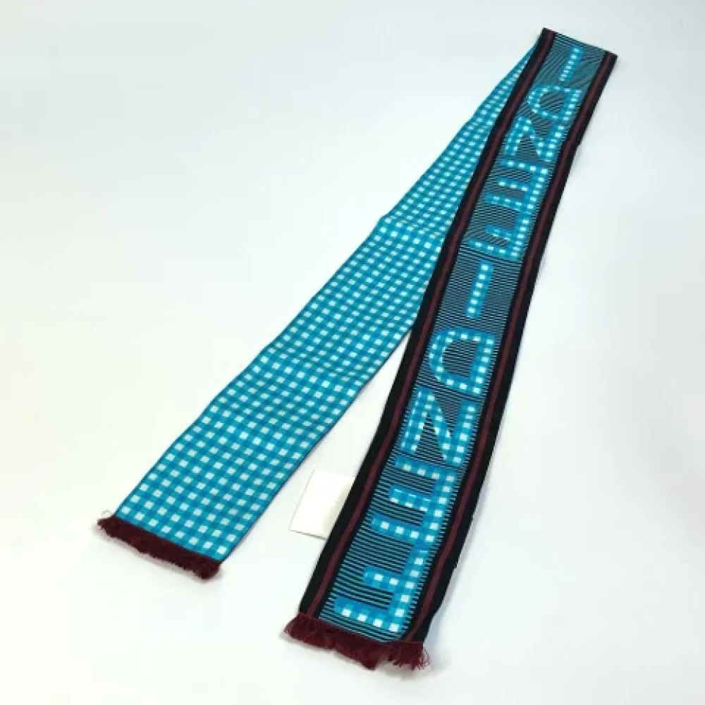 Fendi Vintage Pre-owned Fabric scarves Blue Dames