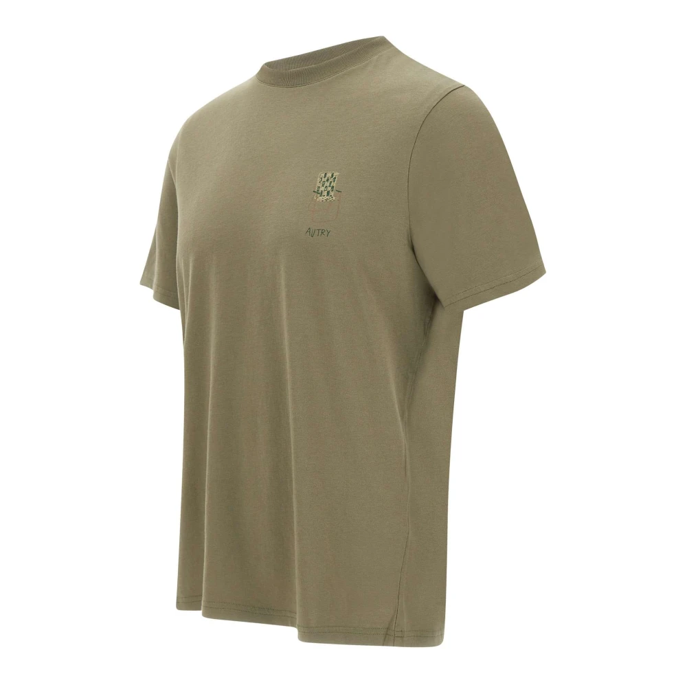 Autry Saliegroene katoenen T-shirt met logo Green Heren