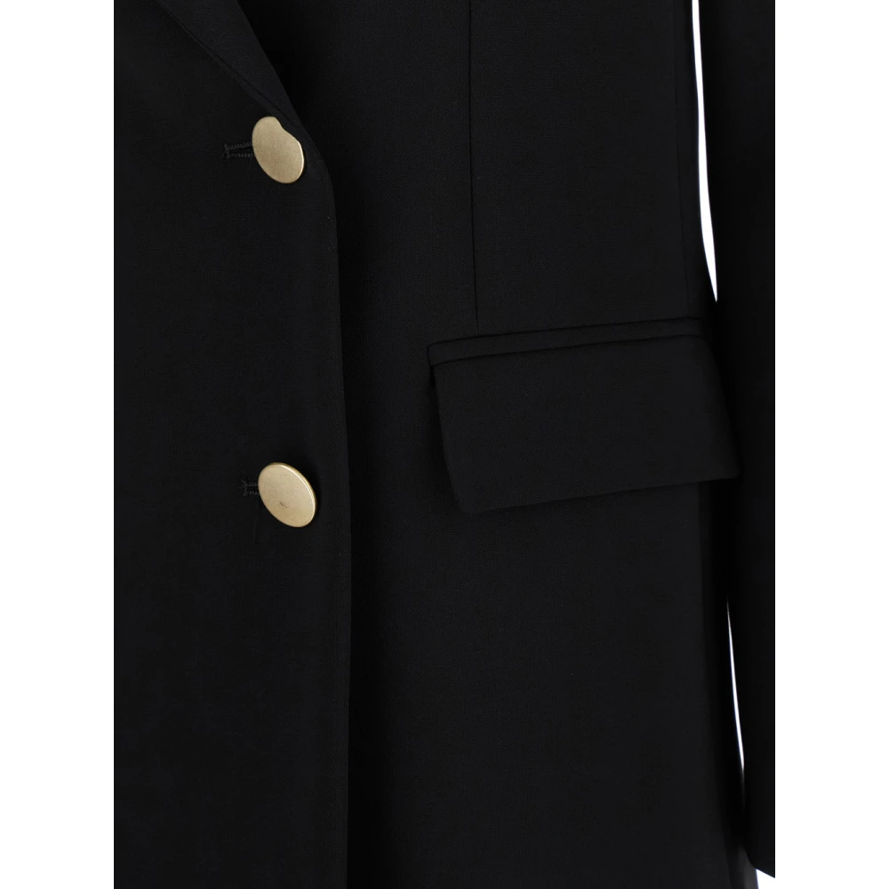 Plain Units Zwarte Double Breasted Cady Blazer Black Dames
