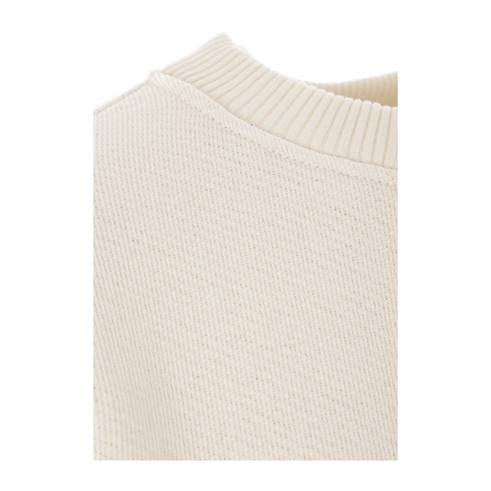 Max Mara Witte Sweater met Logo Borduurwerk White Dames