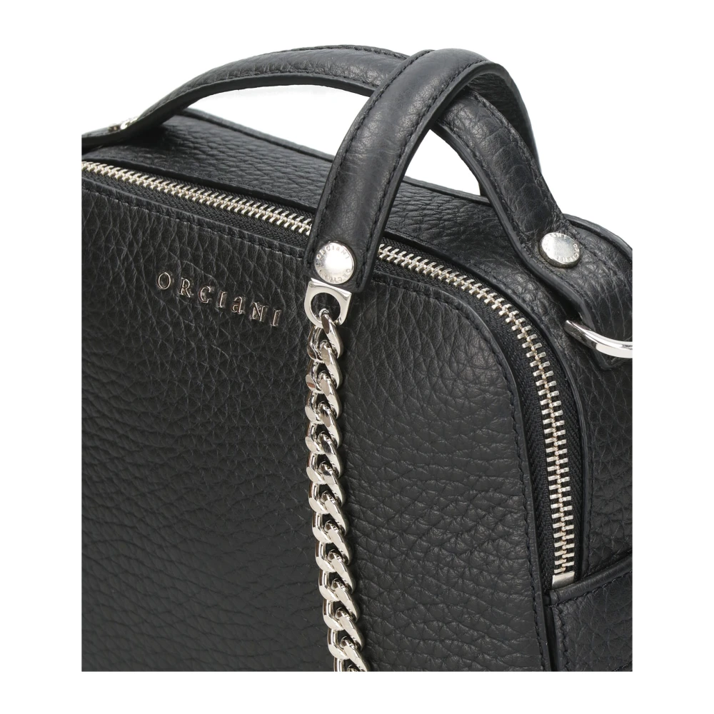 Orciani Zwarte Korrelleer Schoudertas Black Dames