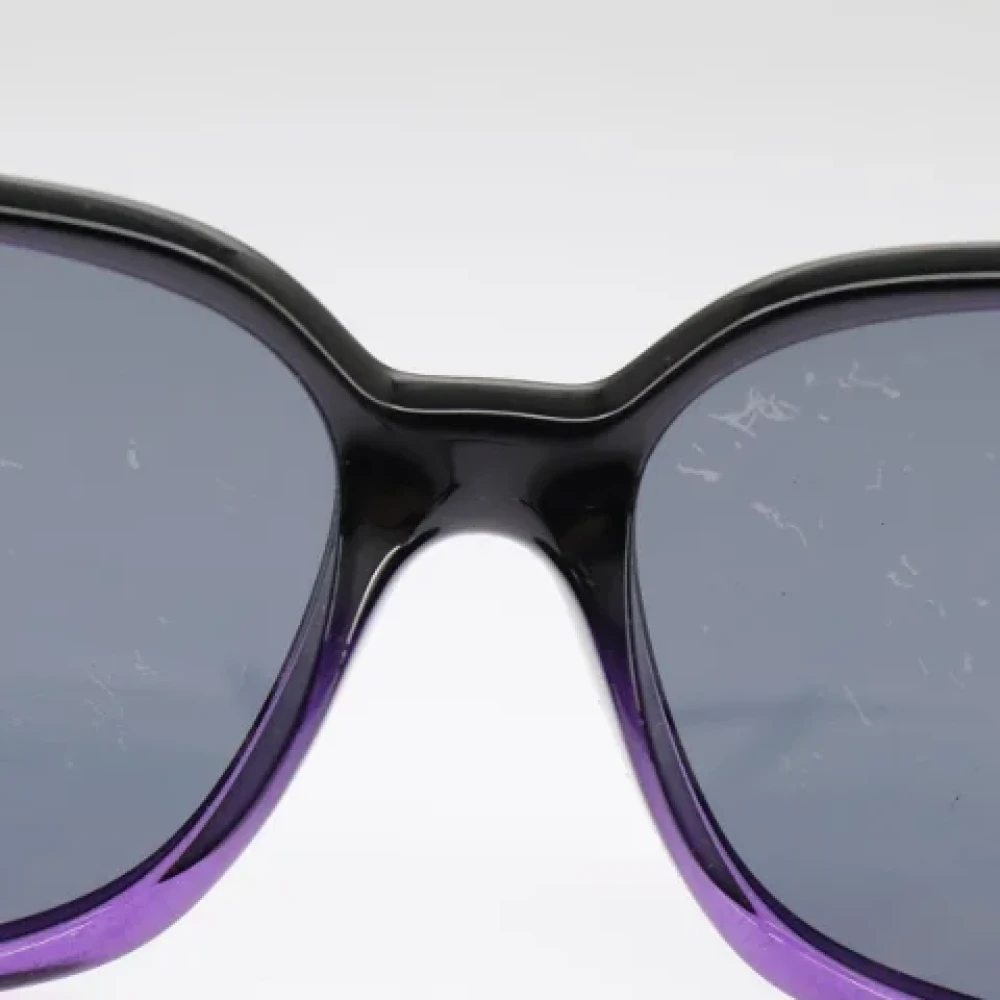 Chanel Vintage Pre-owned Plastic sunglasses Black Dames
