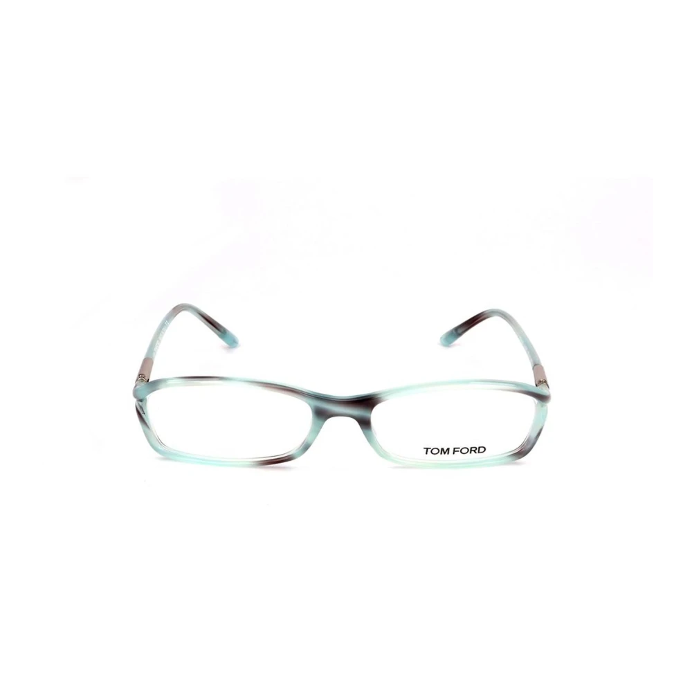 Tom Ford Blauwe Acetaatframe Bril met Wijzerplaat Blue Dames