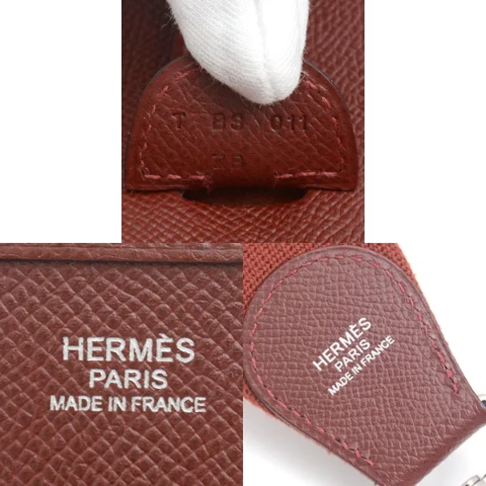 Hermès Vintage Pre-owned Leather crossbody-bags Red Dames
