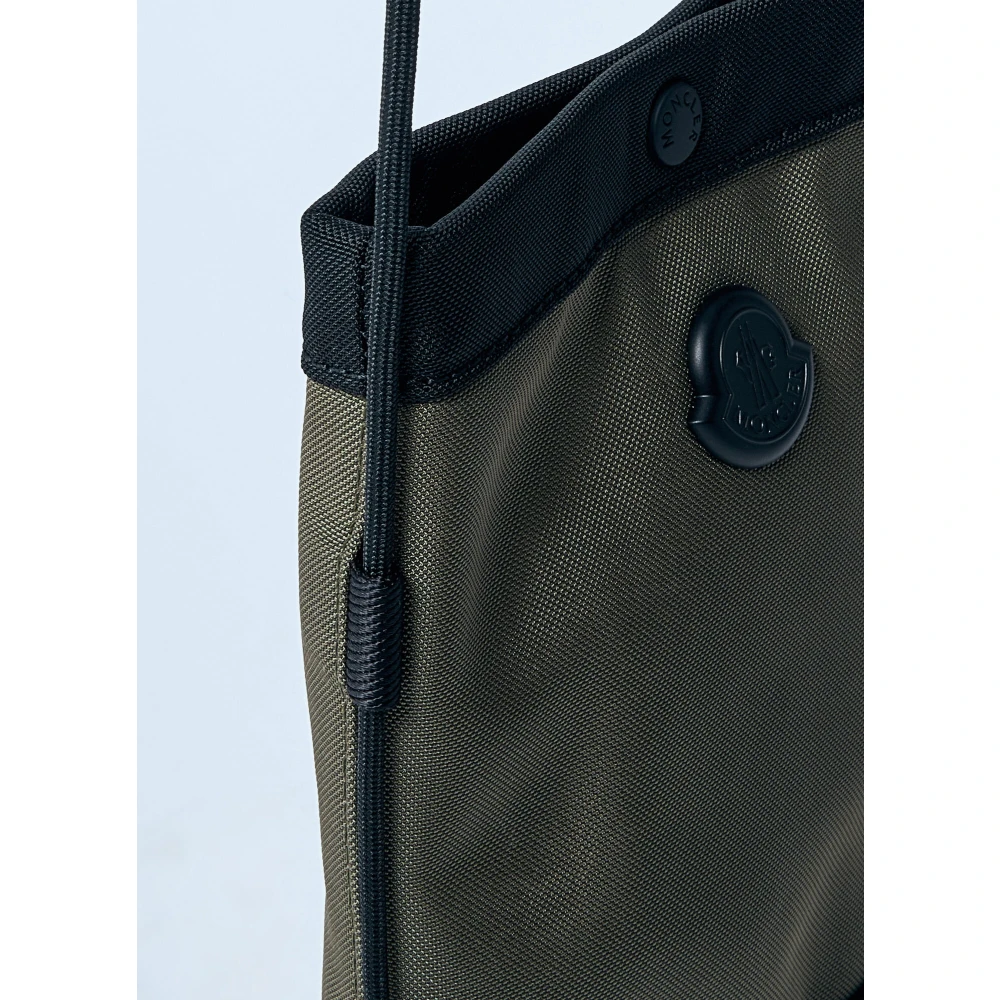 Moncler Nylon Crossbody Telefoonhoesje Pouch Beige Heren