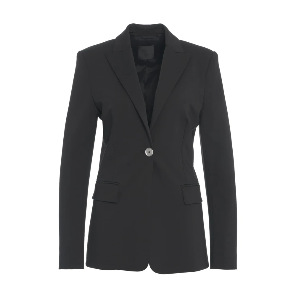 Pinko Women's Black Blazer With Peaked Lapels - Blazers - Xs - Jackets