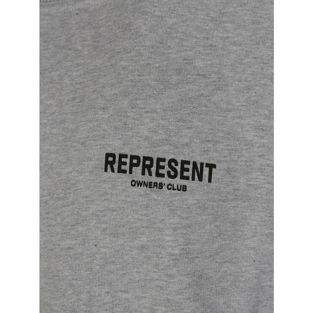 Represent Base Logo Sweatshirt Gray Heren