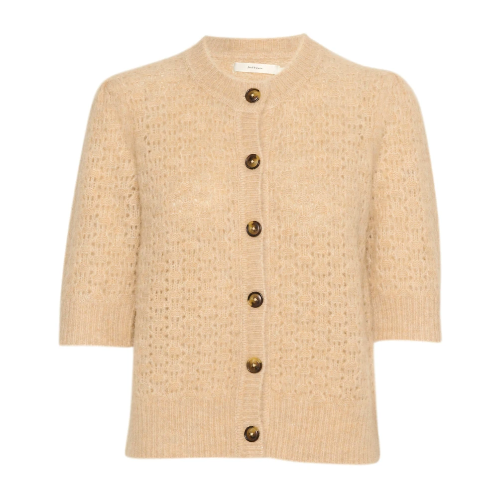 InWear Kortemouw Gebreid Vest Ginger Melange Beige Dames