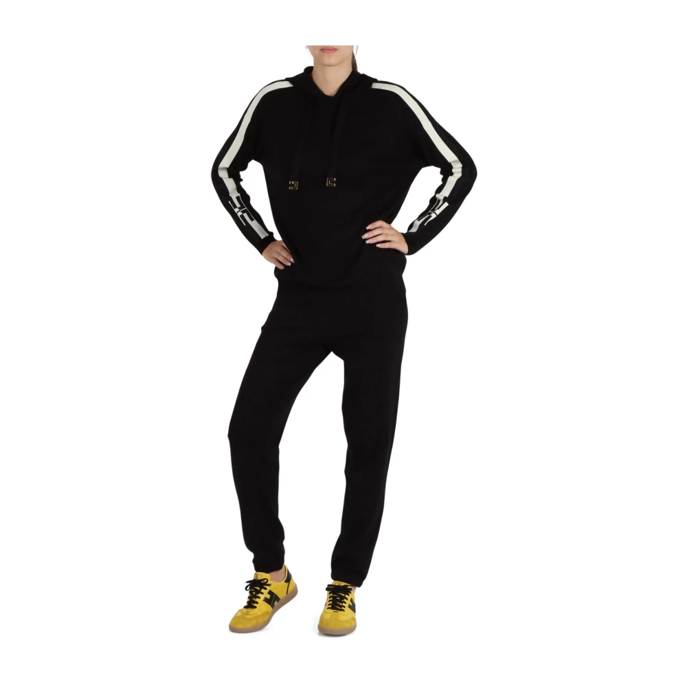 Elisabetta Franchi Sportieve Viscose Blend Leggings Black Dames