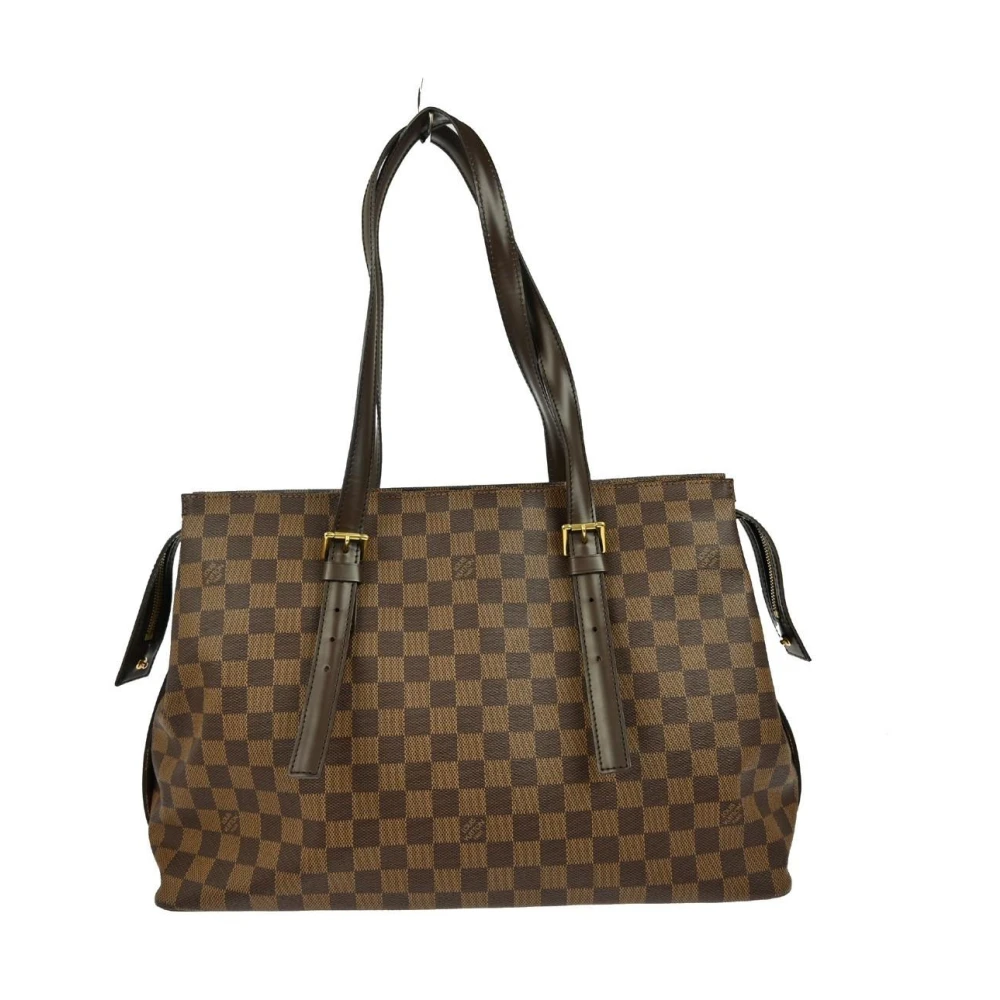 Louis Vuitton Vintage Women's Brown Pre-Owned Damier Ebene Canvas Tote Bag