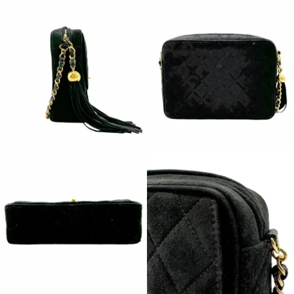 Chanel Vintage Pre-owned Suede chanel-bags Black Dames