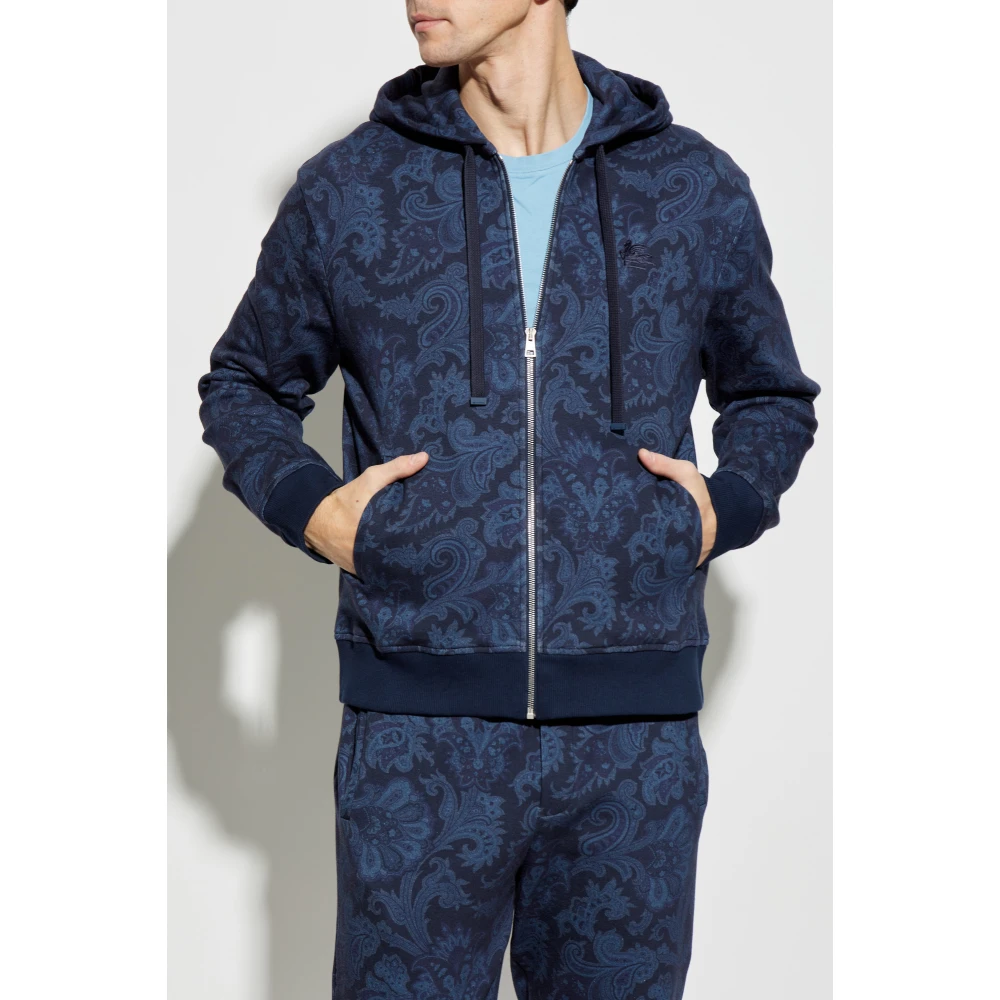 ETRO Hoodie Blue Heren