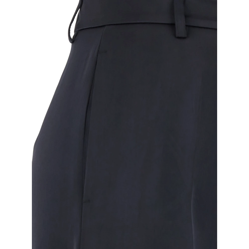 Plain Units Blauwe Op Maat Gemaakte Satijnen Broek voor Vrouwen Blue Dames