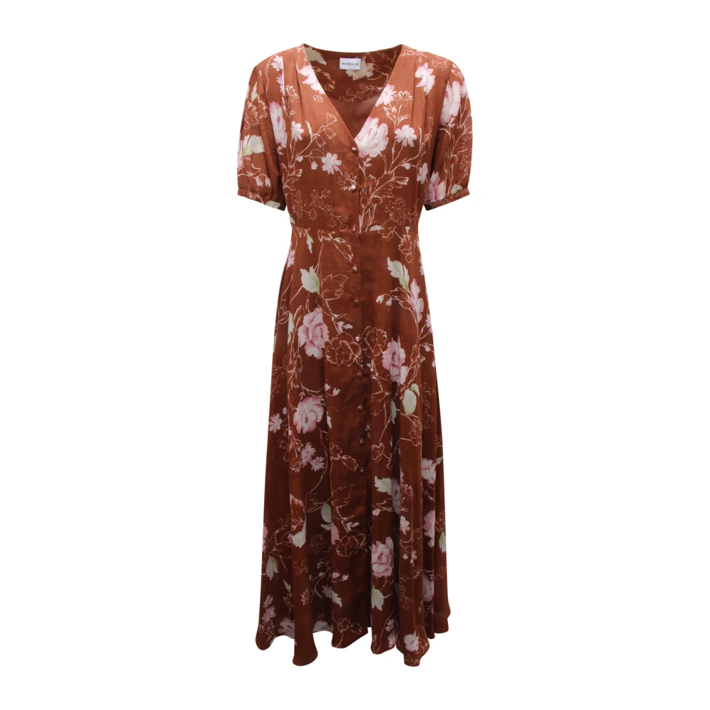 Marella Women's Brown Regard Dress - Midi Dresses - Xs - Dresses