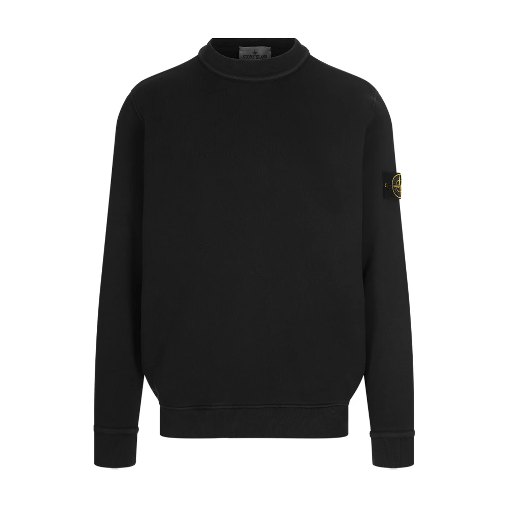 Stone Island Grijze Crew-neck Sweatshirt Diagonale Structuur Gray Heren