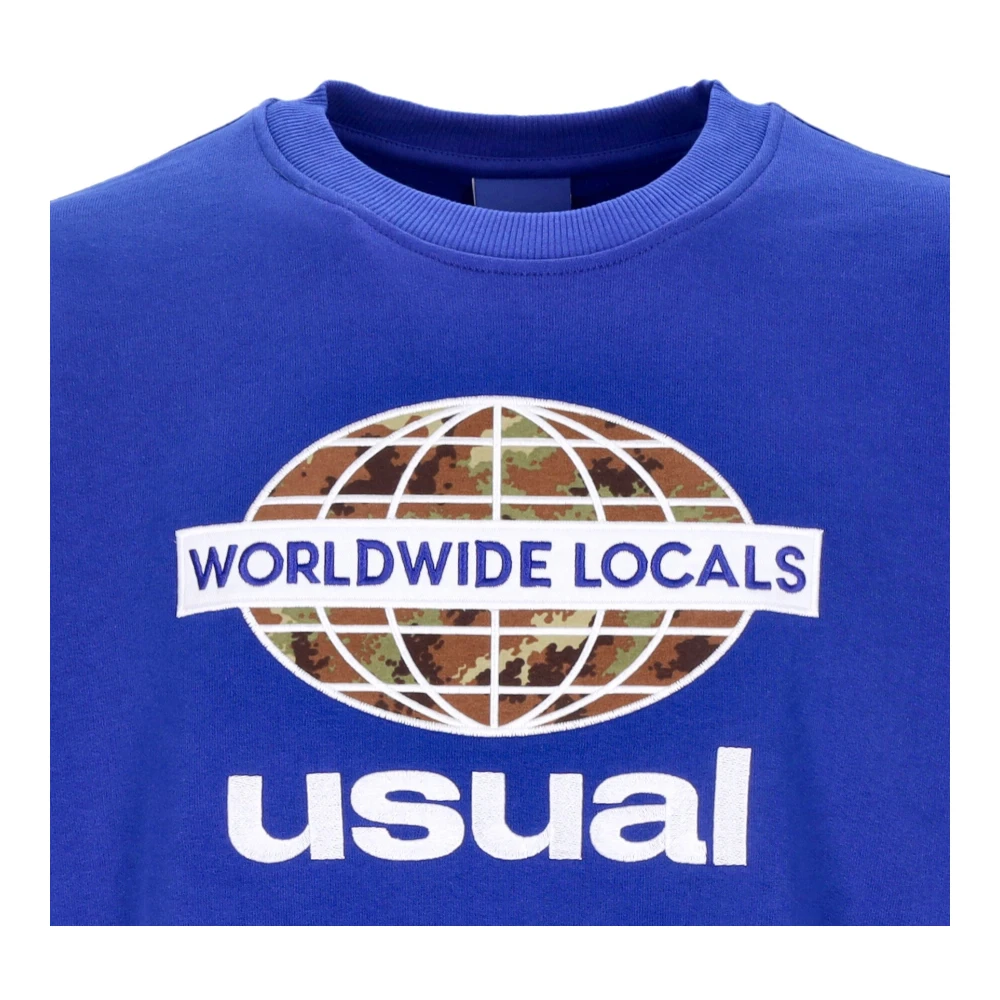 Usual Blauwe Lichtgewicht Crewneck Sweatshirt Blue Heren