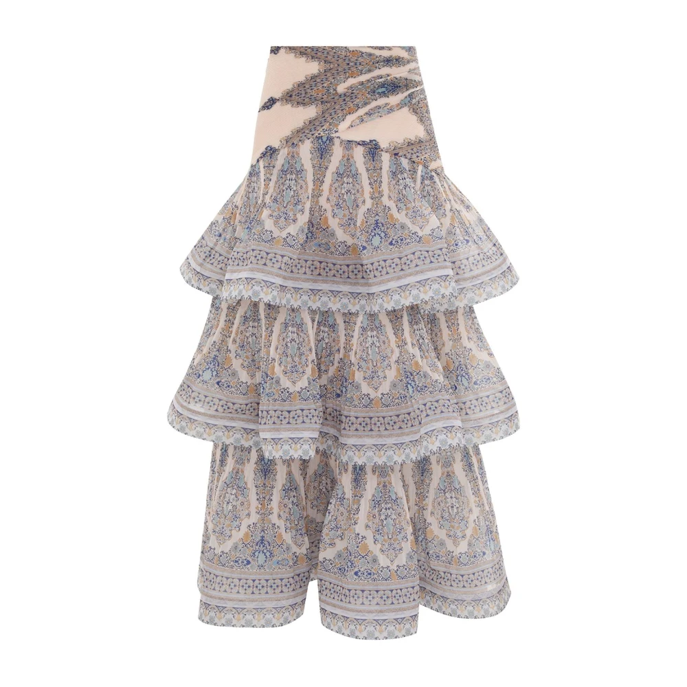 Zimmermann Heldere Blauwe Rok Multicolor Dames