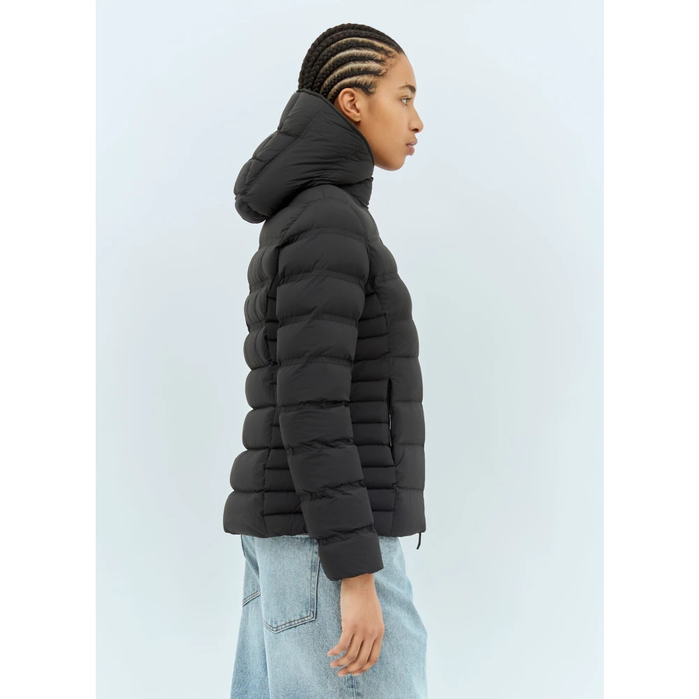 Moncler Gewatteerde Hooded Donsjas Black Dames