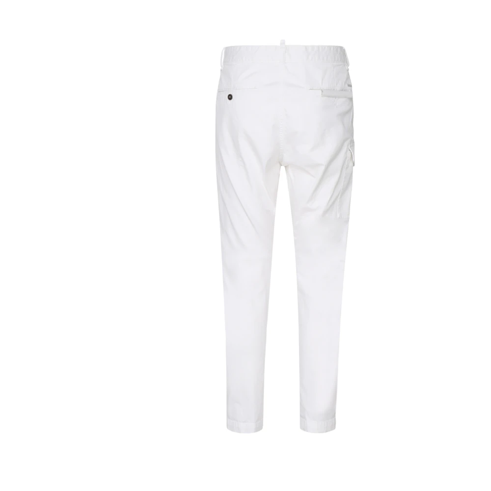 Dsquared2 Witte Katoenen Slim Fit Broek White Heren
