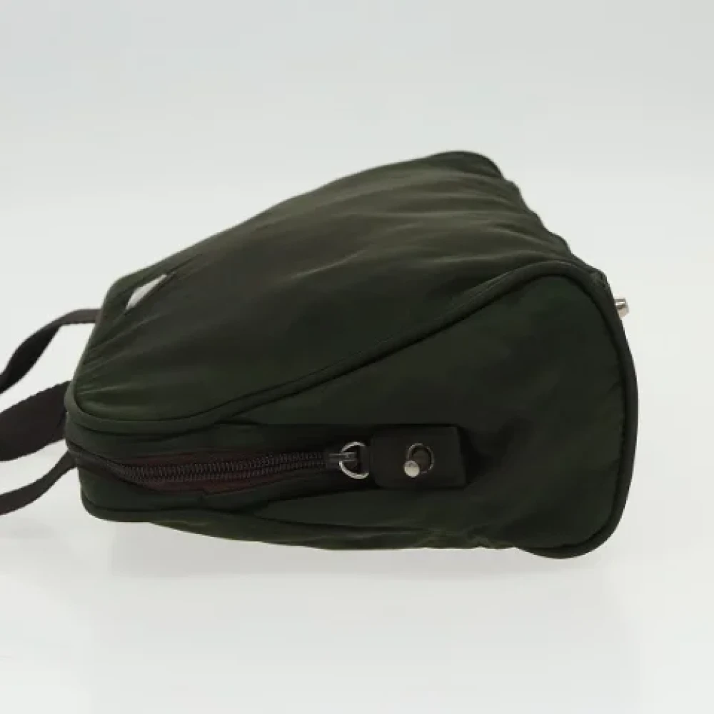 Prada Vintage Pre-owned Nylon handbags Brown Dames