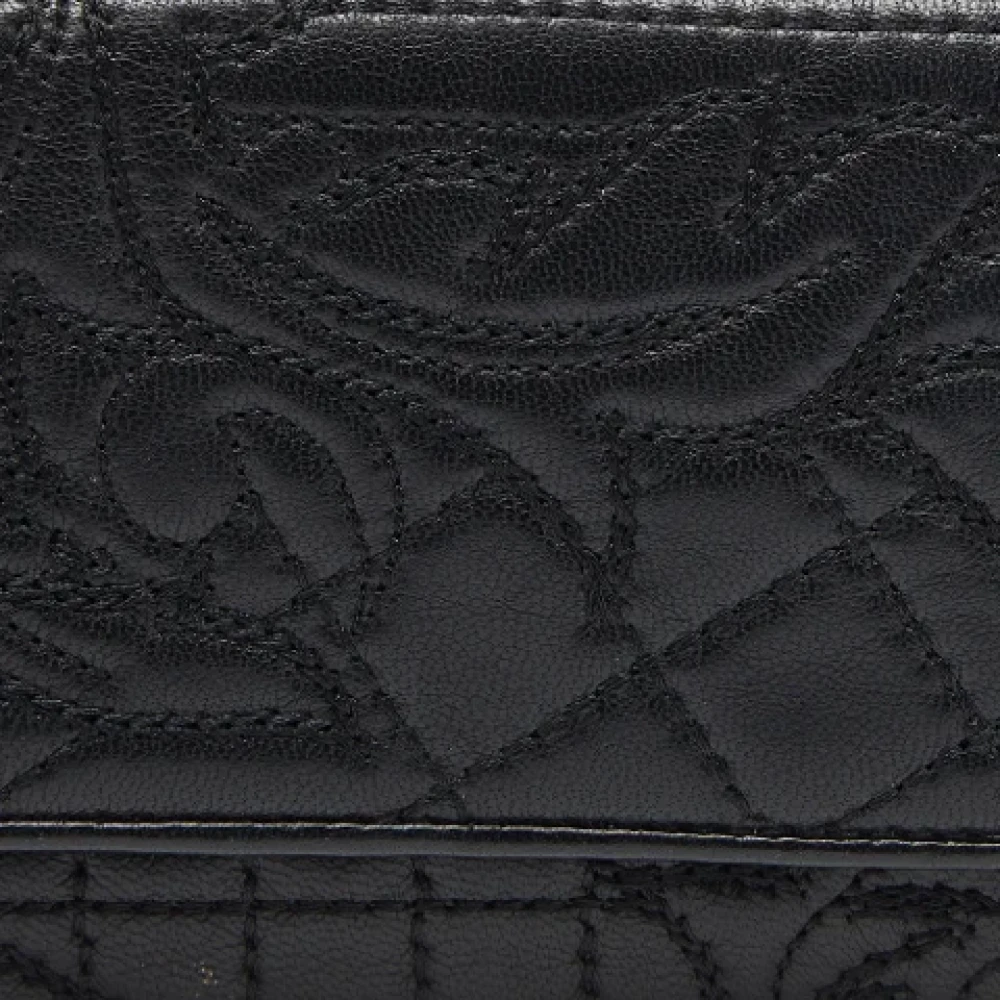 Versace Pre-owned Leather wallets Black Dames