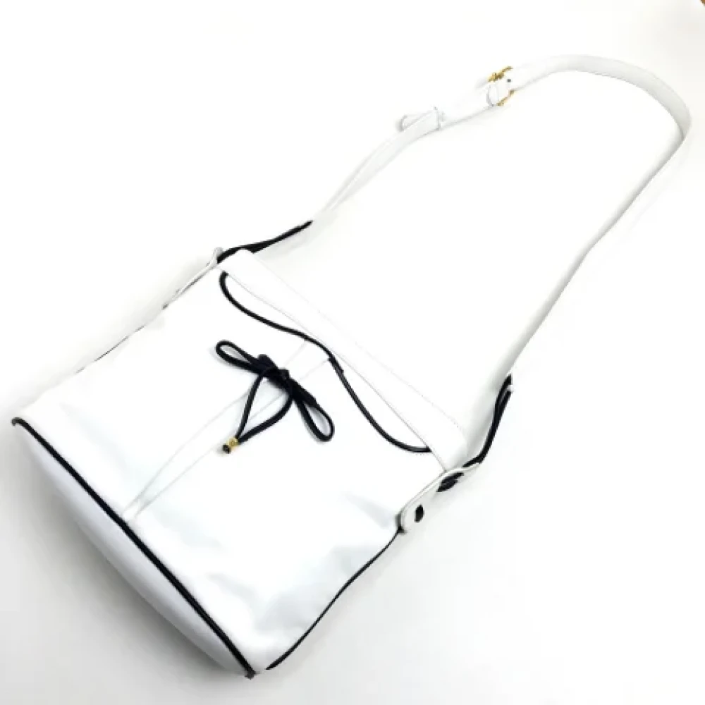 Celine Vintage Pre-owned Leather shoulder-bags White Dames