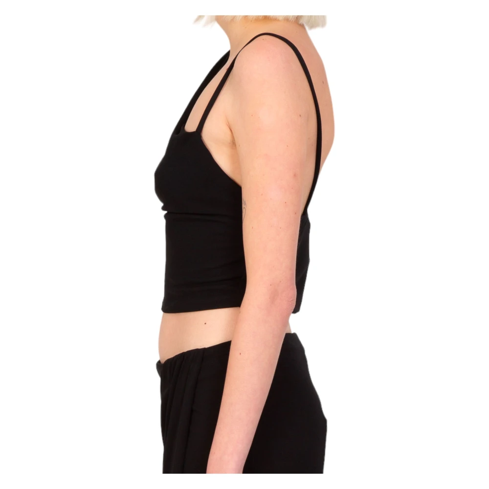 pinko Asymmetrische Crepe Top in Z99 Black Dames