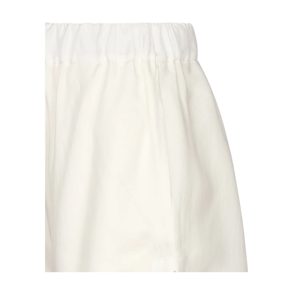 pinko Witte Linnen Shorts met Zijopeningen White Dames