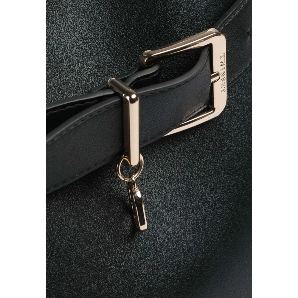 Twinset Zwarte Schoudertas met Magneetsluiting Black Dames