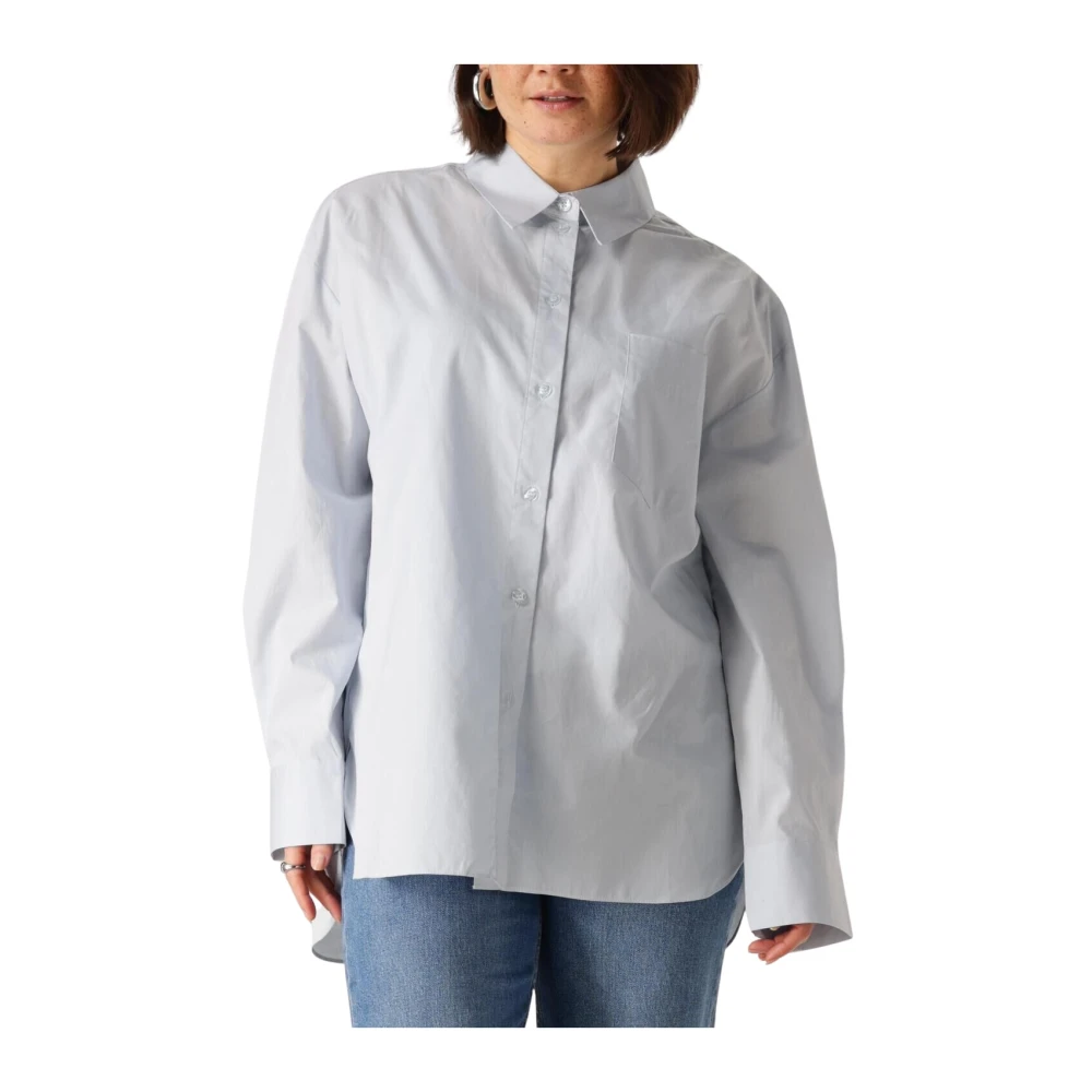 Gestuz Blauwe Katoenen Blouse Noellegz Shirt Blue Dames