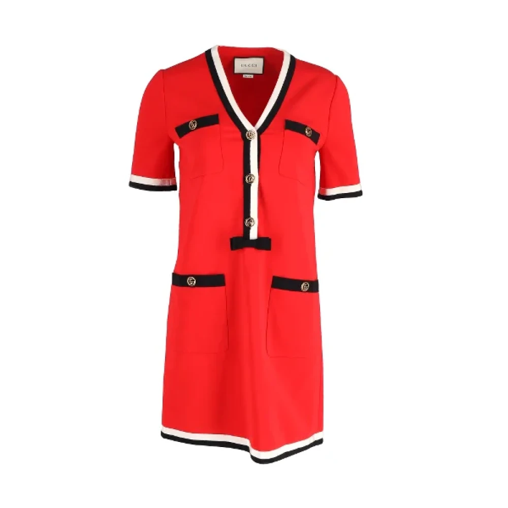 Gucci Vintage Pre-owned Fabric dresses Red Dames