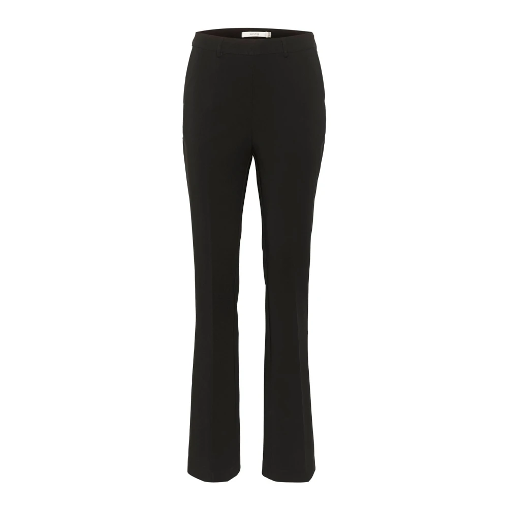 Gestuz Wijde Broek Hoge Taille Pasvorm Black Dames