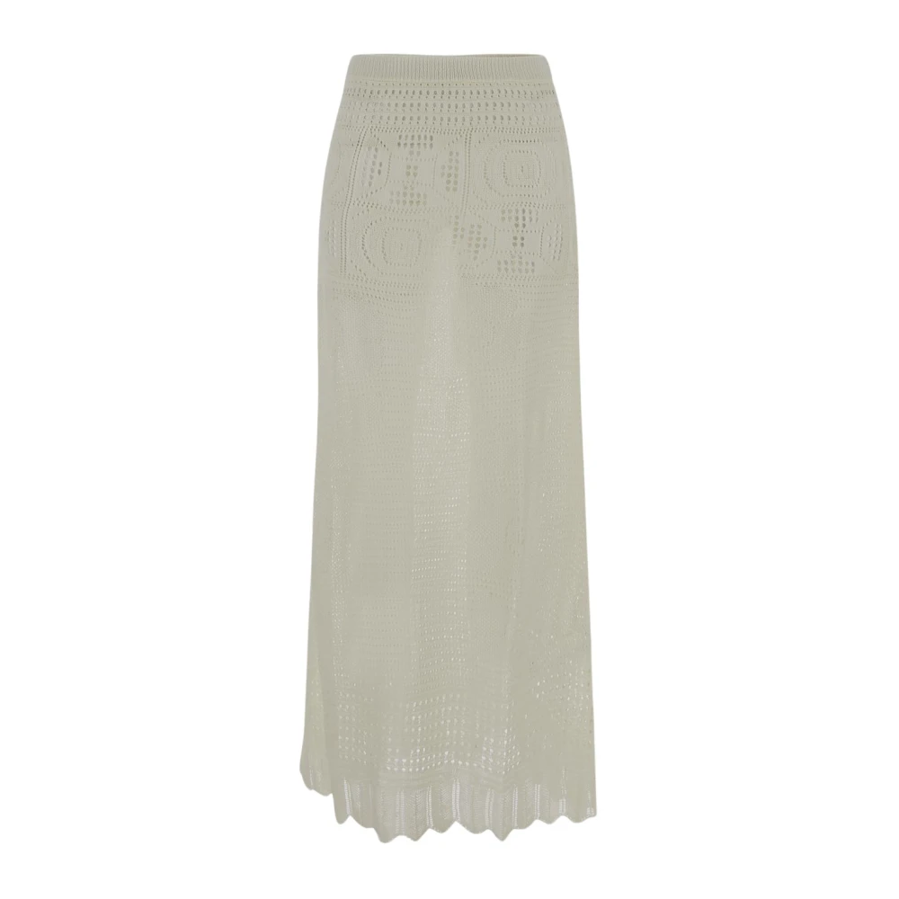 Semicouture Maxi Skirts Beige Dames