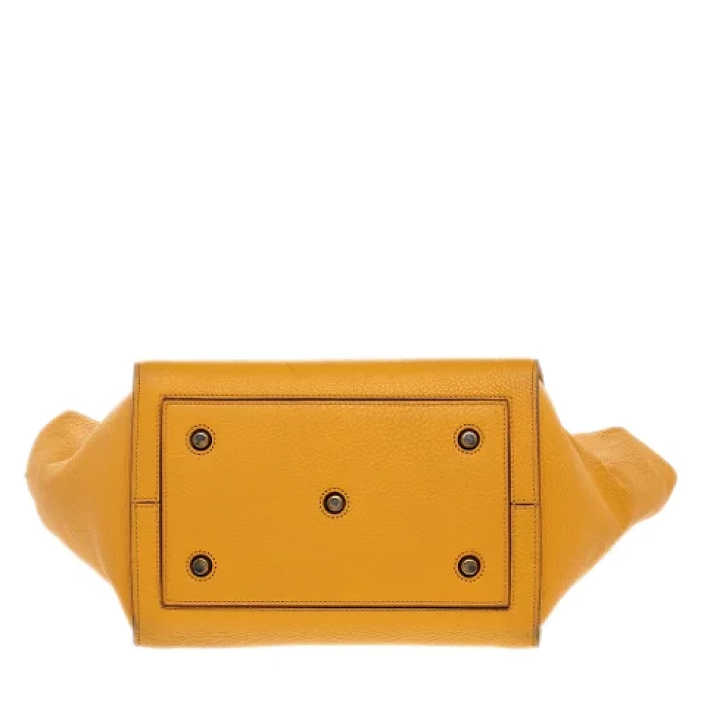 Celine Vintage Pre-owned Leather totes Yellow Dames