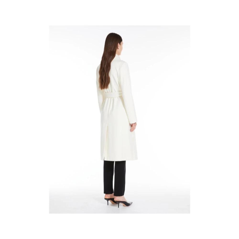 Max Mara Wollen Omslagjas White Dames