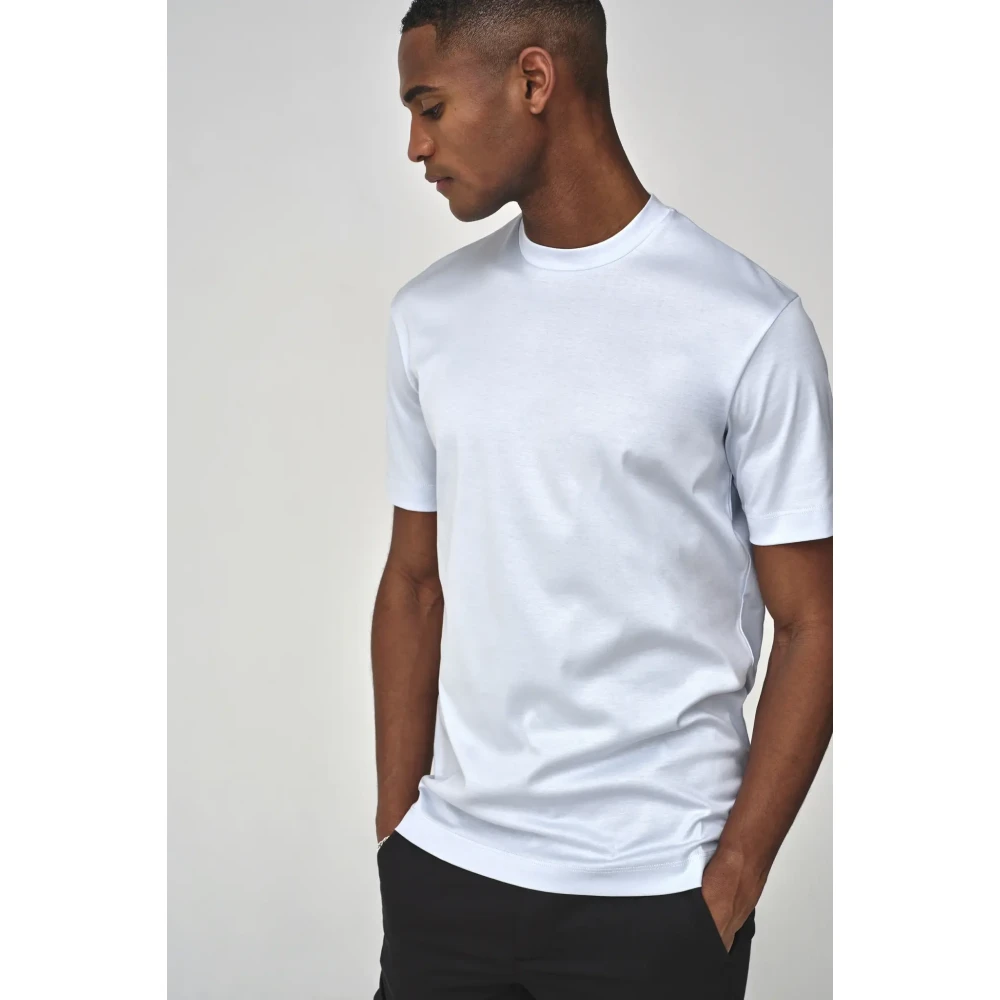 Valenza Interlock Supima T-shirt Angel Blue White Heren