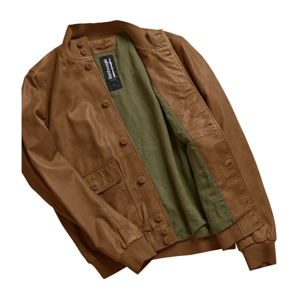 BomBoogie Leather Jackets Brown Heren