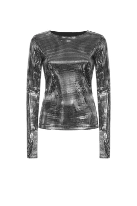 Metallic Långärmad Topp