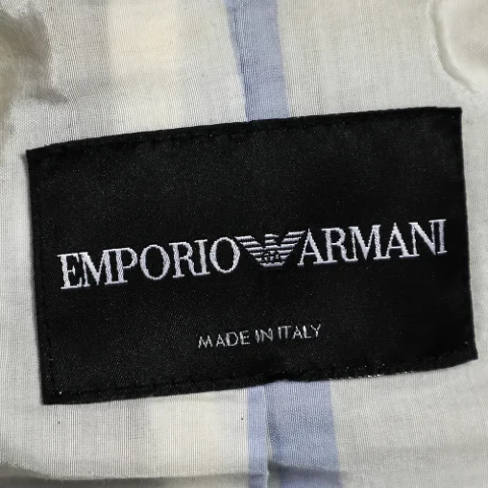 Armani Pre-owned Cotton outerwear Blue Dames